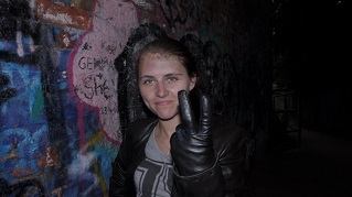Lucy-girl-in-leather-gloves