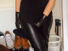Girl-in-leather-pants