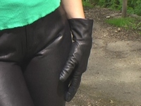 Girl-in-leather-pants-and-leather-gloves-with-jacket-and-boots