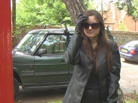 Girl-in-leather-pants-and-leather-gloves-with-jacket-and-boots