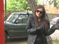 Girl-in-leather-pants-and-leather-gloves-with-jacket-and-boots