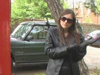 Girl-in-leather-pants-and-leather-gloves-with-jacket-and-boots