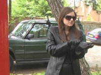 Girl-in-leather-pants-and-leather-gloves-with-jacket-and-boots