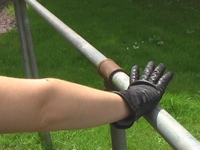 Girl-in-leather-pants-and-leather-gloves-with-jacket-and-boots