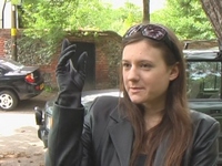 Girl-in-leather-pants-and-leather-gloves-with-jacket-and-boots