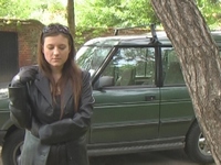 Girl-in-leather-pants-and-leather-gloves-with-jacket-and-boots