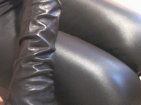 Girl-in-leather-pants-and-leather-gloves-with-jacket-and-boots