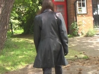 Girl-in-leather-pants-and-leather-gloves-with-jacket-and-boots