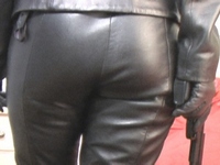 Girl-in-leather-pants-and-leather-gloves-with-jacket-and-boots