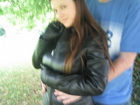 Girl-in-leather-pants-and-leather-gloves-with-jacket-and-boots