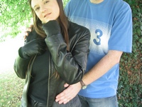 Girl-in-leather-pants-and-leather-gloves-with-jacket-and-boots