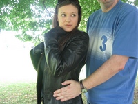 Girl-in-leather-pants-and-leather-gloves-with-jacket-and-boots