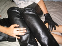 Girl-leather-pants-gloves-boots-jacket